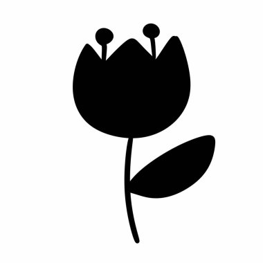 Çiçek. Web simgesi basit illüstrasyon