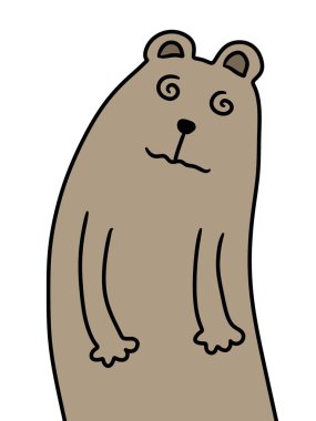 Ayı çizgi film simgesi resmi