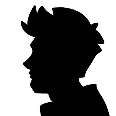 Profildeki genç bir adamın başı..