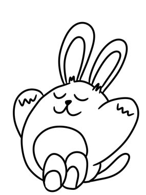 sevimli tavşan çizgi film simgesi