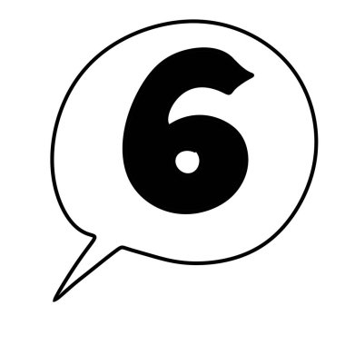 6 numaralı simge, satır biçimi