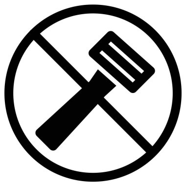 Çember içindeki çapraz çizgilerle çizilmiş siyah jilet, cesur, grafik bir şekilde tıraş edilmeye karşı bir uyarı veya kısıtlama, güvenlik ve kısıtlamaya bağlı tasarımlar için ideal.