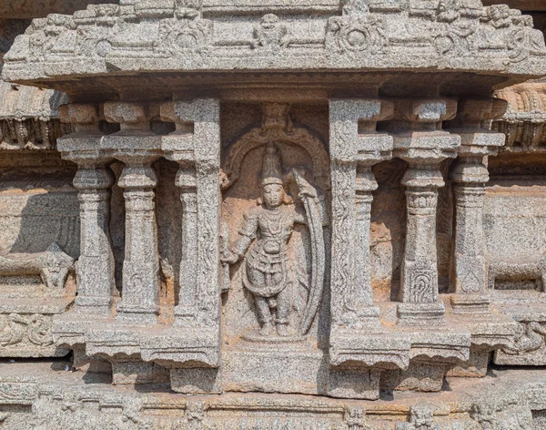 Stone Carving Hindu God Ruins Capital Vijayanagara Empire Hampi — Stock Photo, Image