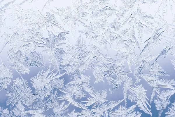 玻璃上的霜冻图案 背景质感 — 图库照片