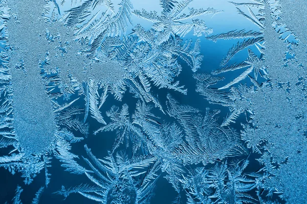 ガラス上の抽象的な霜のパターン 背景テクスチャ — ストック写真