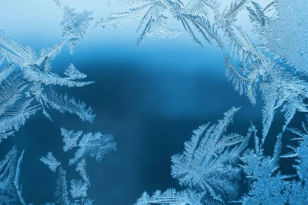 ガラス上の抽象的な霜のパターン 背景テクスチャ ストック画像