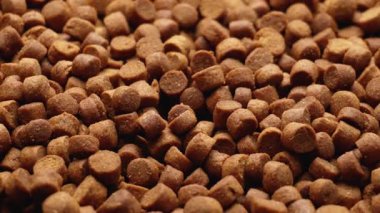 Kediler ve köpekler için kurutulmuş hayvan maması. Arkaplan dokusu