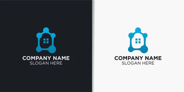 Akıllı Logosu Tasarım Vektörü Teknoloji Logo Şablonu — Stok Vektör