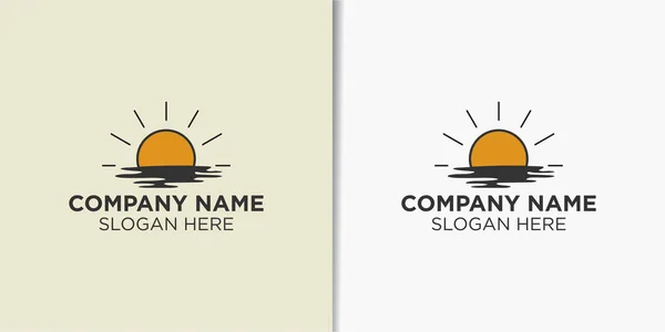 Вектор Дизайну Літнього Пляжного Вінтажного Логотипу Шаблон Дизайну Логотипу Свята — стоковий вектор
