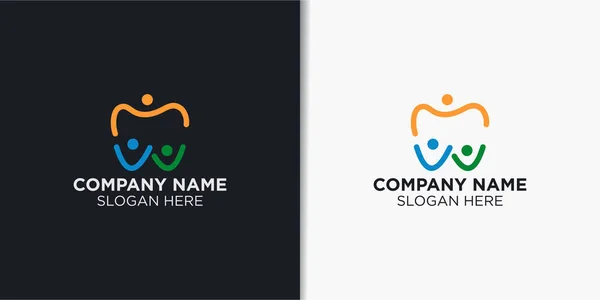 Family Dentist Logo Design Vector Healt Medical Logo Design Template — Stock Vector