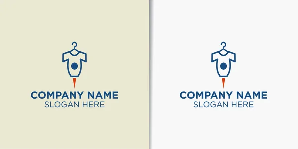 Hızlı Çamaşır Logosu Tasarım Vektörü Çamaşır Logosu Dizayn Şablonu — Stok Vektör