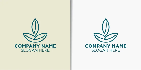 Logotipo Simple Para Agricultura Paisaje Plantilla Diseño Logotipo Naturaleza — Archivo Imágenes Vectoriales