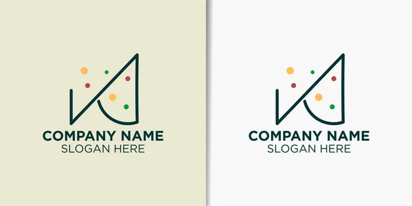 Enkel Pizza Logotyp Design Vektor Mat Logotyp Design Mall — Stock vektor