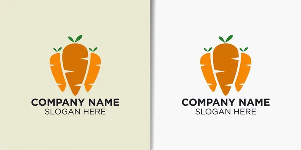 胡萝卜标识设计理念 食品标识设计模板 — 图库矢量图片