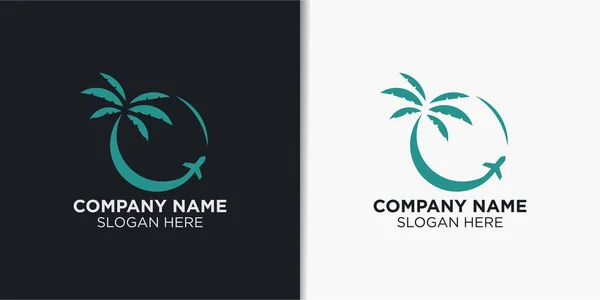 Wektor Projektowania Logo Podróży Wakacji Szablon Logo Podróży — Wektor stockowy