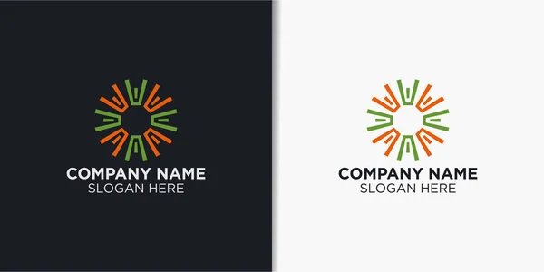 Lettre Fleur Logo Design Vecteur Concept Logo Nature — Image vectorielle