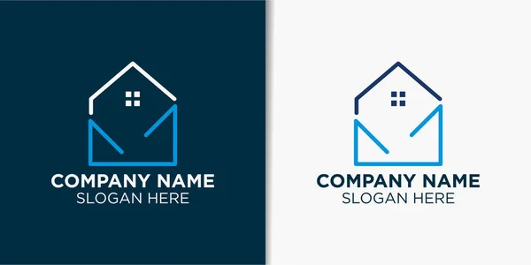 Home Mail Logo Design Vektor Kommunikation Logo Inspiration — Stockvektor