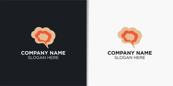 Brain Logo Design Template Health Logo Inspiration — Stock Vector