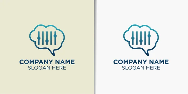 Modelo Projeto Logotipo Cérebro Inspiração Logotipo Saúde — Vetor de Stock