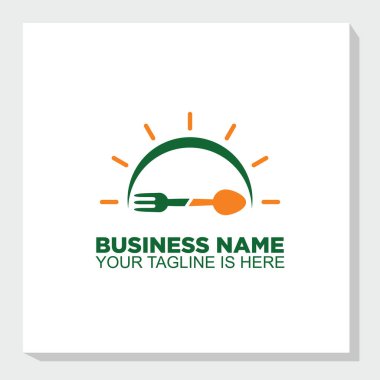 Basit Gıda Restoranı logosu konsept vektörü, yiyecek ve içecek ikonu tasarımı, restoran logosu ilhamı tasarladı