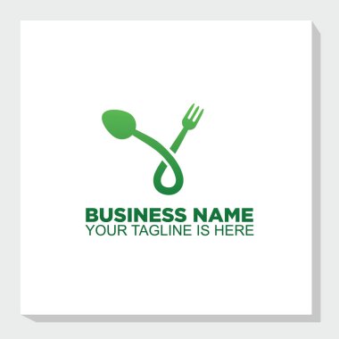 Basit Gıda Restoranı logosu konsept vektörü, yiyecek ve içecek ikonu tasarımı, restoran logosu ilhamı tasarladı