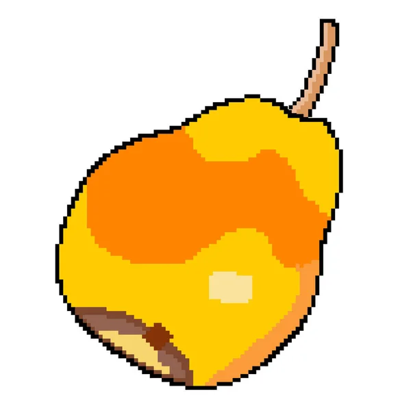 Pixelfarbenes Symbol Für Die Richtige Ernährung Birnenfrüchte Auch Zum Besticken — Stockvektor
