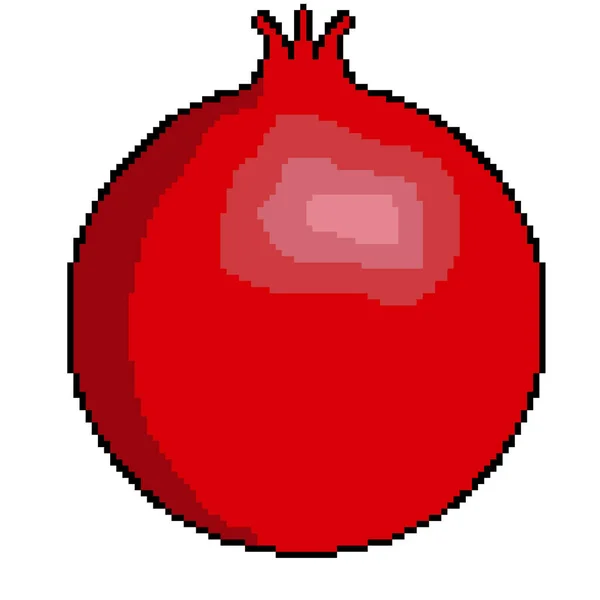 Pixel Färg Ikon För Granatäpple Frukt Kan Även Användas För — Stock vektor