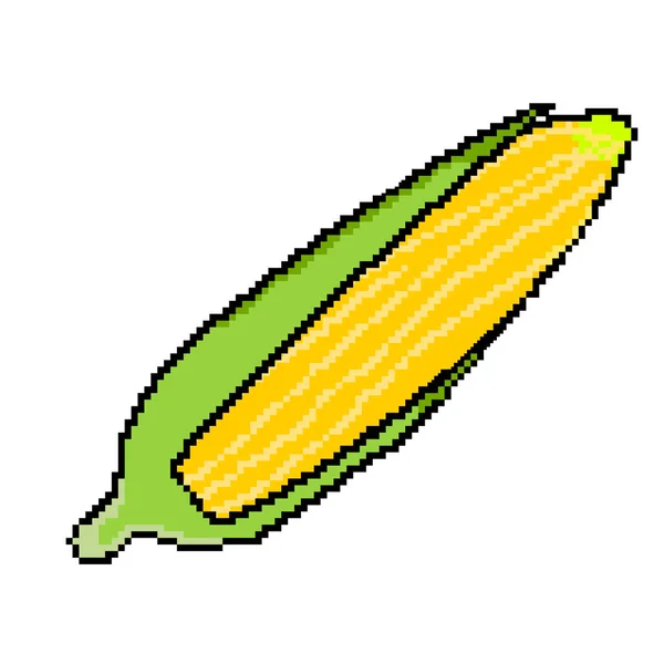 Піксельна Кольорова Піктограма Овочевої Кукурудзи Також Може Використовуватися Вишивки Векторні — стоковий вектор