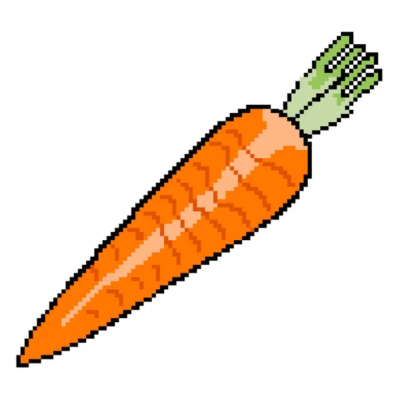 Icono Píxel Para Una Nutrición Adecuada Dietética Zanahorias También Disponible — Vector de stock