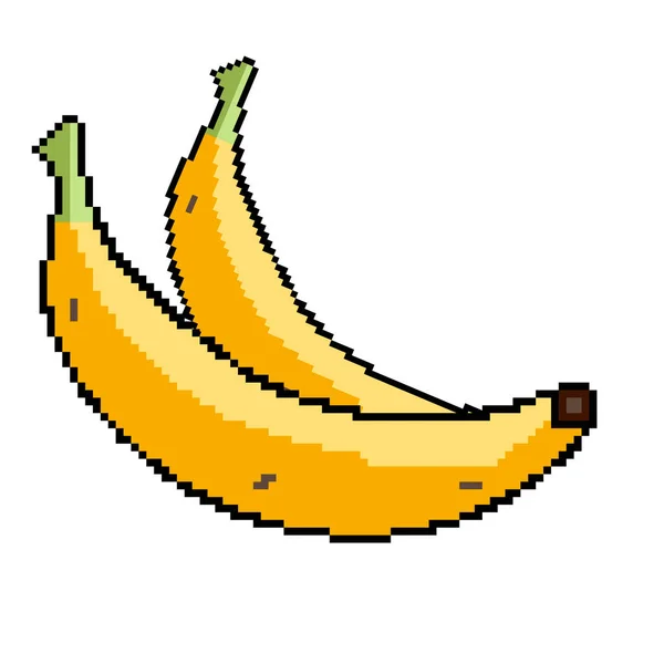 Піксельна Піктограма Правильного Дієтичного Харчування Банана Також Доступні Вишивання Векторні — стоковий вектор
