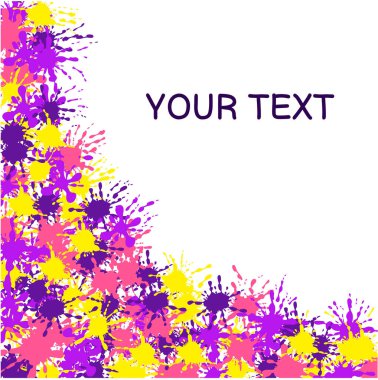 Banner with a bright design of vector colored blots with a place for text on a white background - for your design - banner, invitation, flyer, business card.Vector illustration.