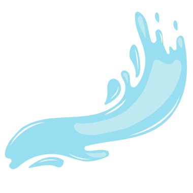 Su ya da yağ damlası ikonu. Akan damla, dalga, sıçrama, beyaz arka planda izole edilmiş doğa ikonu. Damlayan sıvı. Su döküldü. Bir damla yağmur ve bir damla ter..