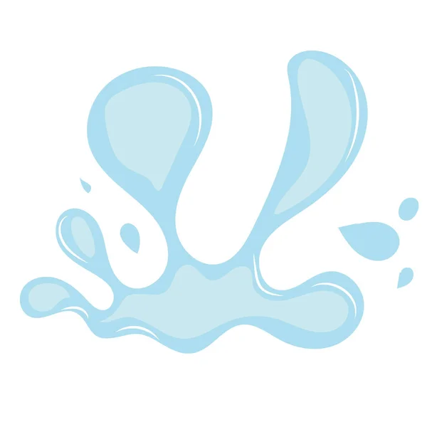 Drop Splash Symbol Einer Beliebigen Flüssigkeit Ikone Der Fließenden Tropfen — Stockvektor