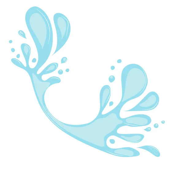 Vector Icon Water Drop Splashes Icon Flowing Drop Wave Splash — Stock Vector