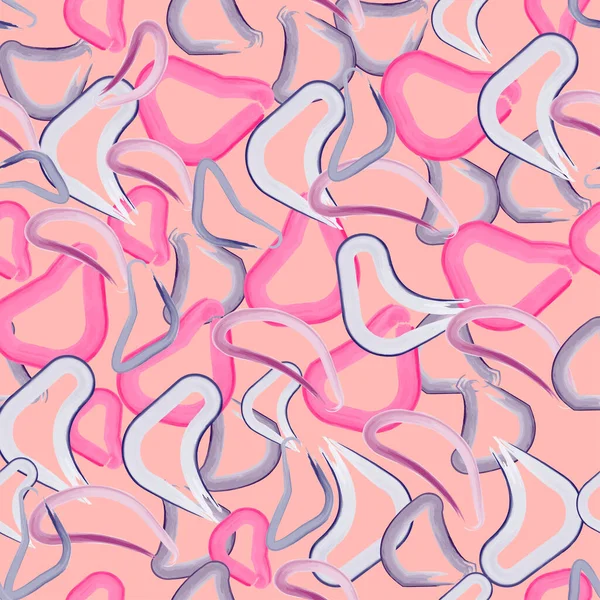 Бесшовный Абстрактный Рисунок Акварельных Абстрактных Форм Цвет Палитры Розовый Синий — стоковый вектор