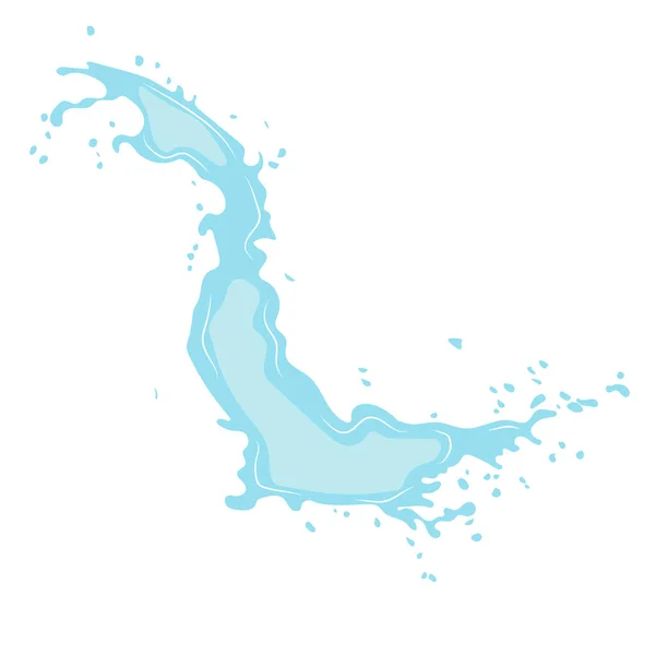 Barevná Voda Nebo Olej Stříkající Ikona Cákáním Vektor Ikona Tekoucí — Stockový vektor
