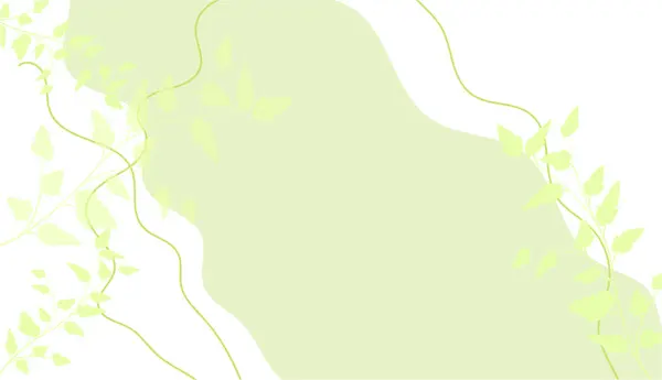 Fond Botanique Vert Abstrait Minimal Avec Des Formes Des Feuilles — Image vectorielle