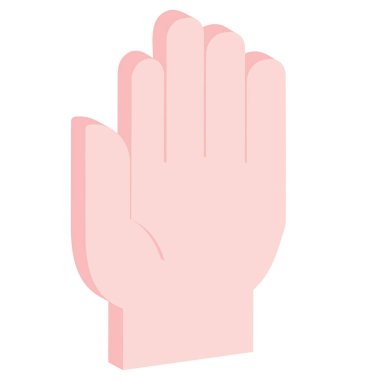 Avuç içi vektörü izometrik simgesi