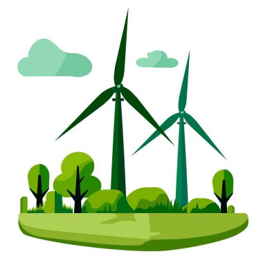 eko temiz yeşil enerji simgesi