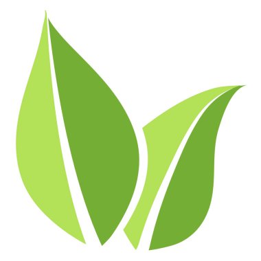 Çevre simgesi yeşil sayfaları düz