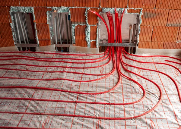 Installation Electric Floor Heating Cable Photos De Stock Libres De Droits
