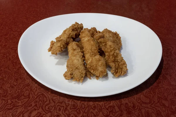 Middle East dishe culinary Still Life. A plate of breaded tenders chicken