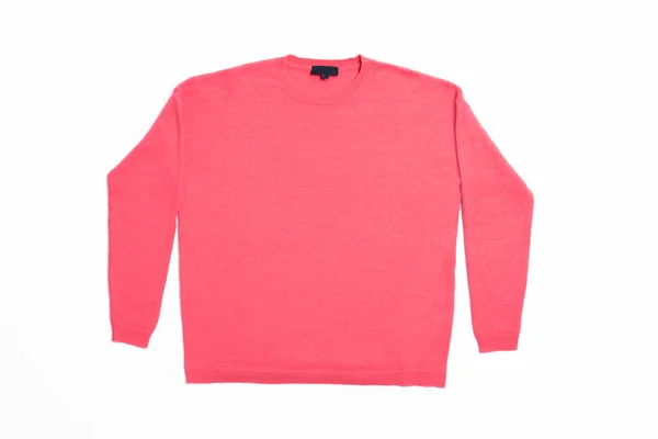 Still Life Studio Shot Detail Woman Pink Sweater Laid Flat — Stock Photo, Image