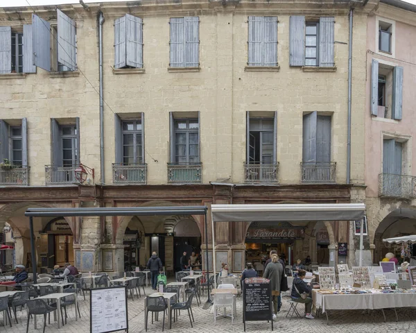 Sommières France 2023 Vue Une Rue Typique Dans Village Occitanie — Photo