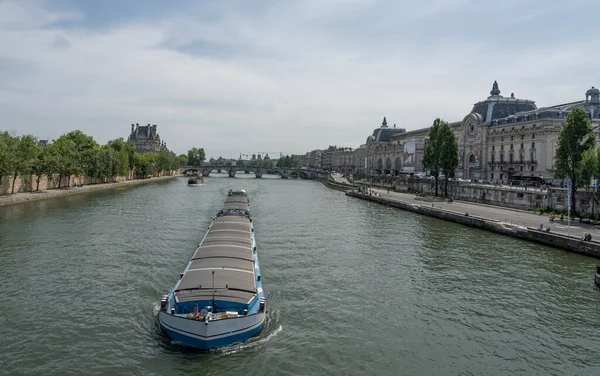 Paris Fransa 2023 Seine Rıhtımı Yeni Köprü Notre Dame Katedrali — Stok fotoğraf