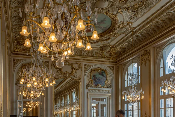 Paříž Francie 2023 Orsay Museum Pohled Hlavní Restauraci Muzea Malovaným — Stock fotografie