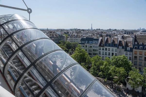 法国巴黎 2023 Centre Pompidou Panoramic View Paris Roof Centre Pompidou — 图库照片