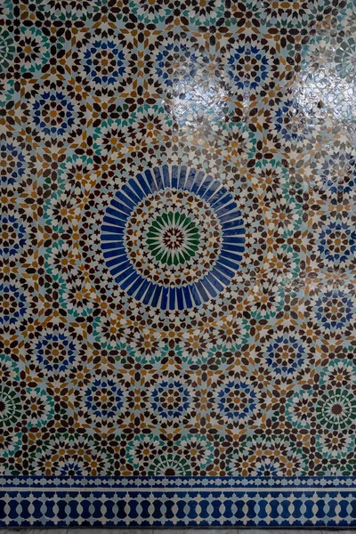 Paris França 2023 Grande Mesquita Paris Vista Perto Mosaico Uma — Fotografia de Stock