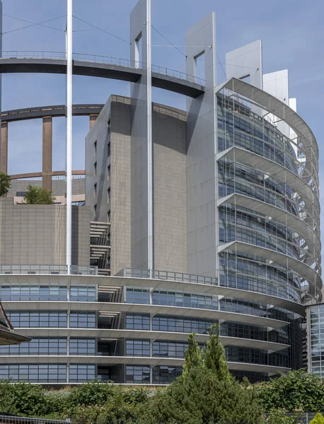 Estrasburgo Francia 2023 Estrasburgo Detalle Del Palacio Del Parlamento Europeo — Foto de Stock