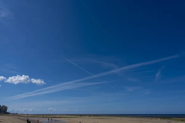 Langrune Sur Mer France 2023 View Cloudy Sky Sea Beach — 图库照片